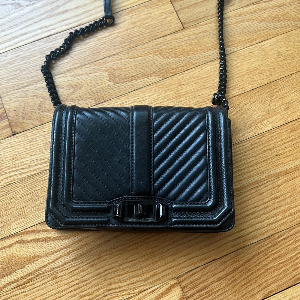 Rebecca Minkoff Quilted black crossbody bag/purse